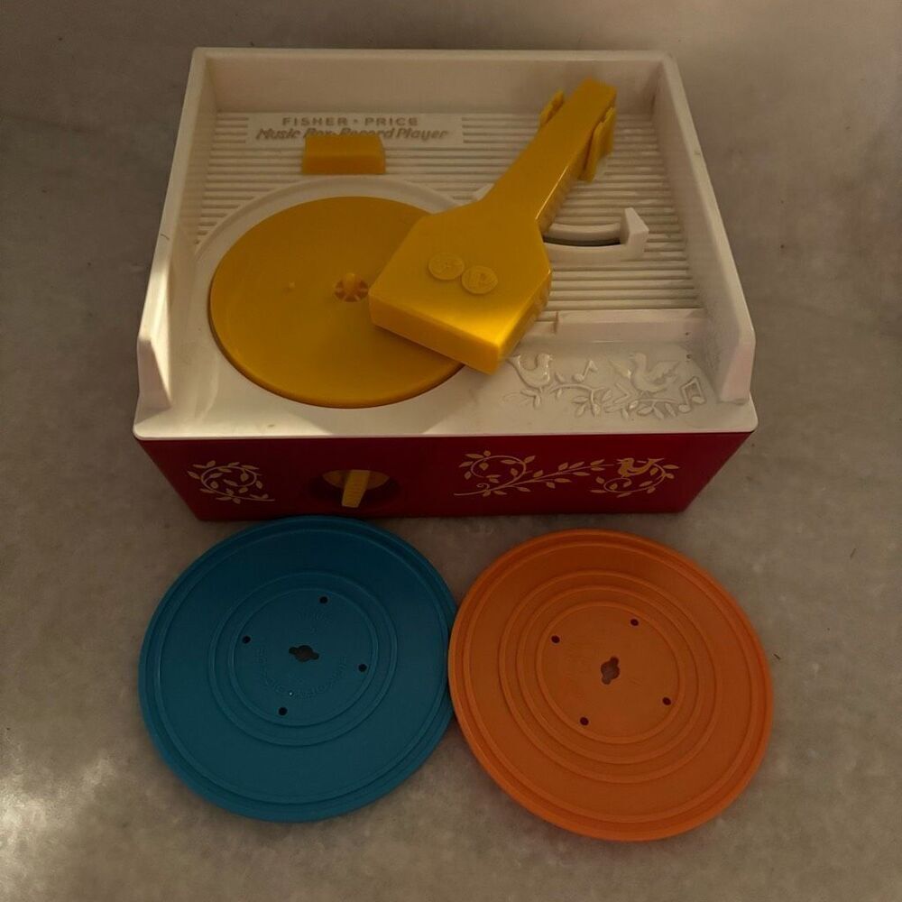 Fisher Price Music Box Record Player #1697 With 2 Records